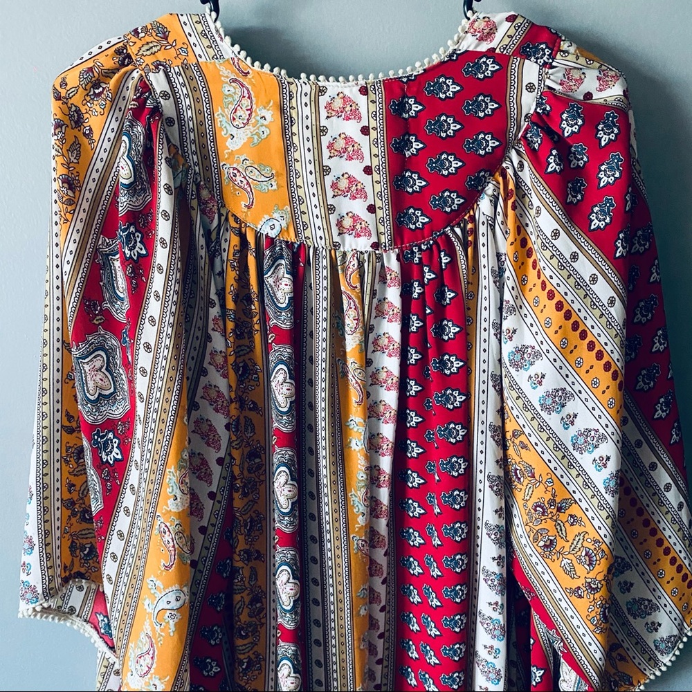Spool 72 boho printed duster blouse - Picture 4 of 7
